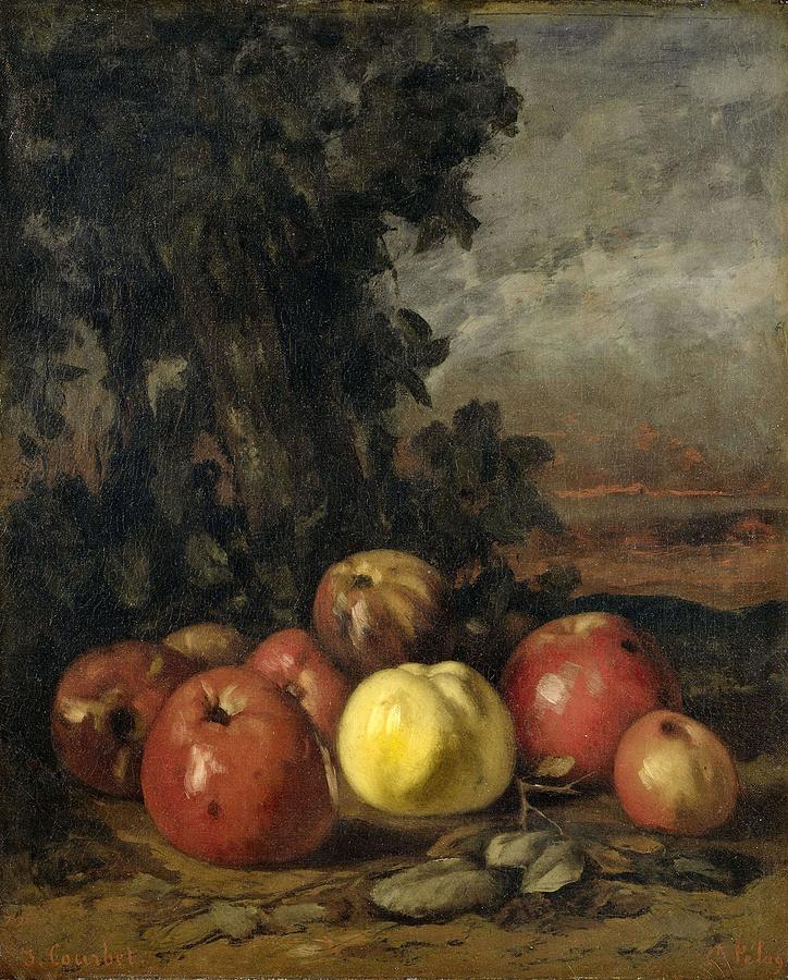 Still Life with Apples. #2 Painting by Gustave Courbet