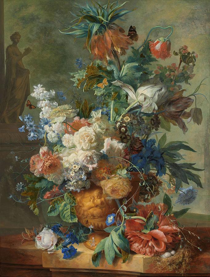 Still Life with Flowers. #2 Painting by Jan Van Huysum