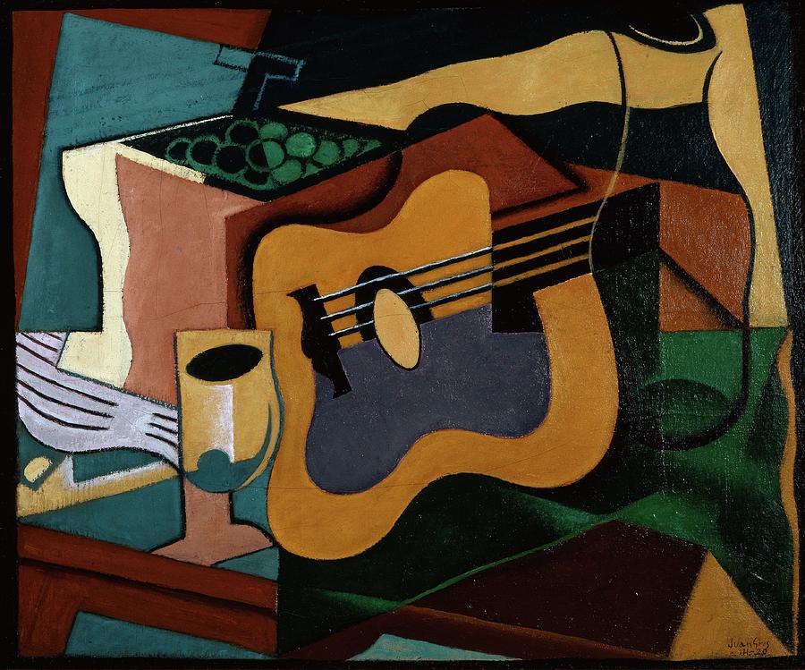 Juan Gris Painting - Still Life With Guitar by Juan Gris
