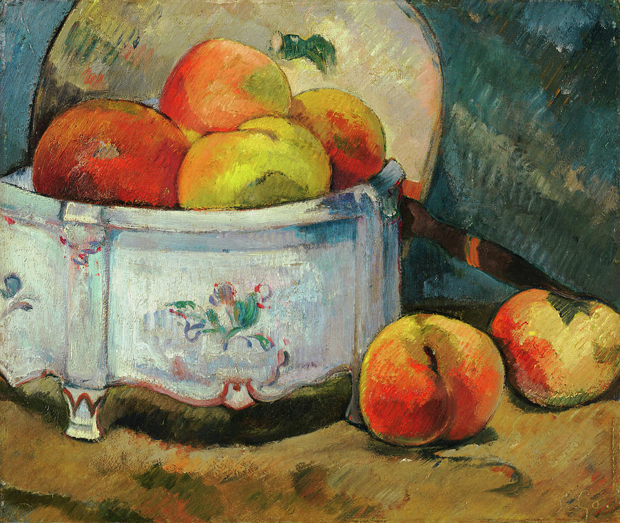 Still Life with Peaches #2 Painting by Paul Gauguin