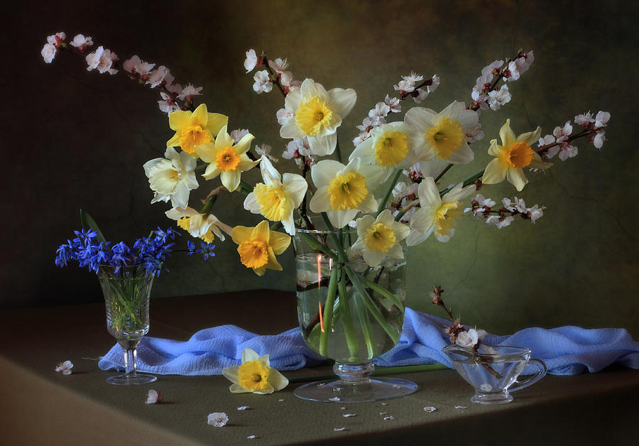 Flower Photograph - Still Life With Spring Flowers #2 by Tatyana Skorokhod (??????? ????????)