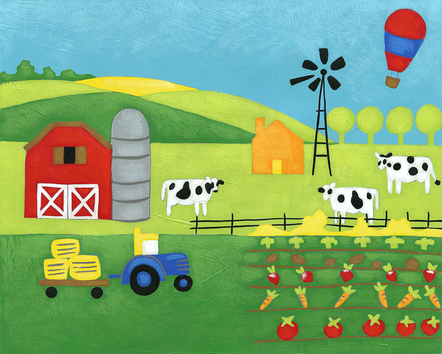 Animal Painting - Storybook Farm #2 by Chariklia Zarris