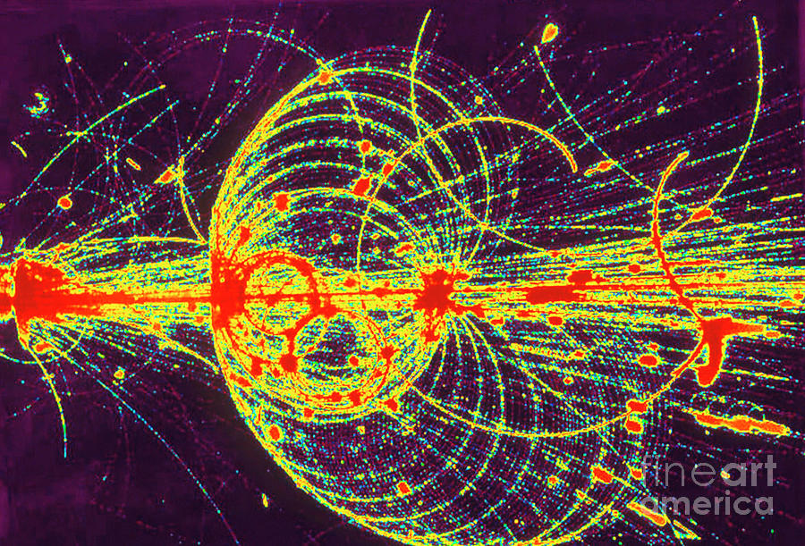 Streamer Chamber Photo Of Particle Tracks #2 Photograph by Cern/science Photo Library
