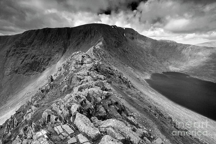 Striding Edge Ridge On The Way To Helvellyn Fell Lake District Photograph