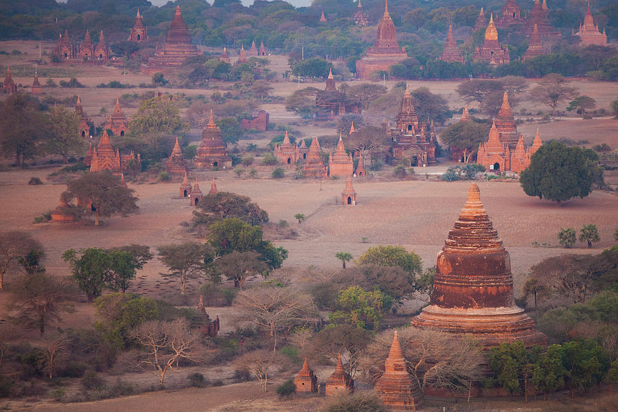 Stupas And Temples In The  Bagan #2 Photograph by Mint Images - Art Wolfe