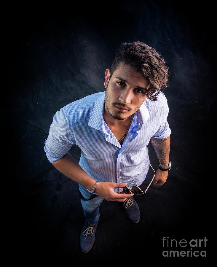 Stylish Handsome Young Man In Studio Shot Photograph