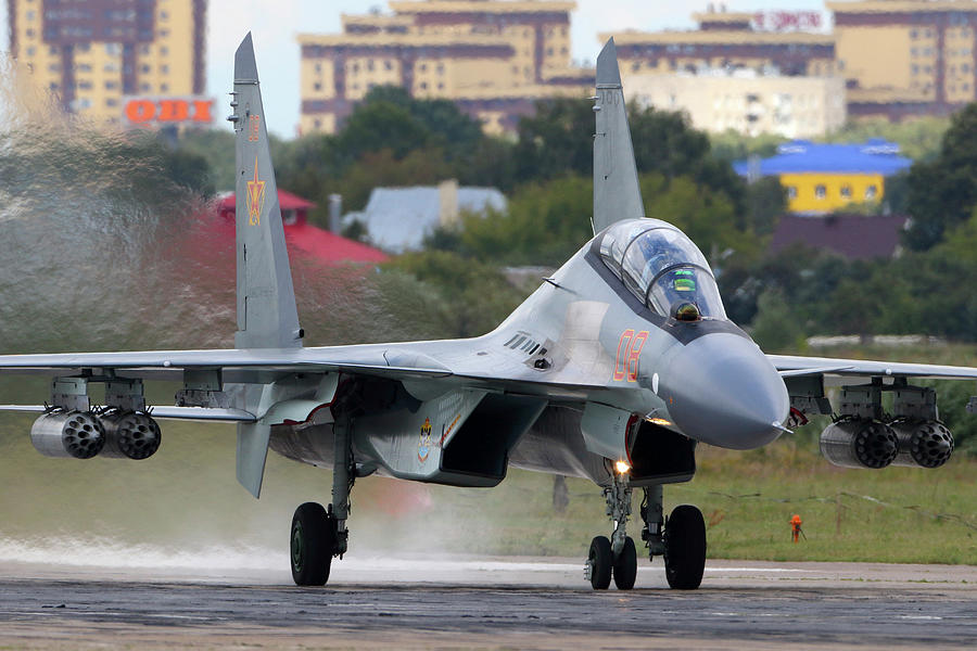 Su-30sm Jet Fighter Of Kazakhstan Air #2 Photograph by Artyom Anikeev