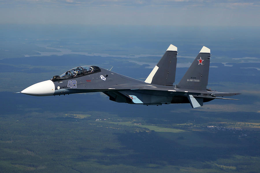 Su-30sm Jet Fighter Of The Russian Navy #2 Photograph by Artyom Anikeev