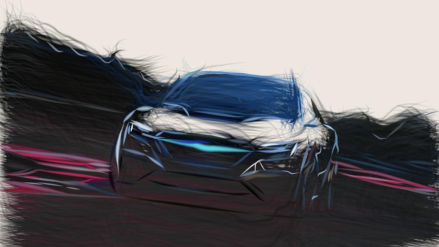 Subaru Viziv Performance Drawing #3 Digital Art by CarsToon Concept