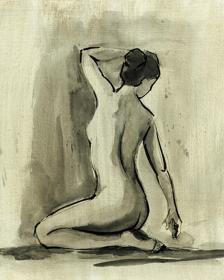 Nude Painting - Sumi-e Figure I #2 by Ethan Harper