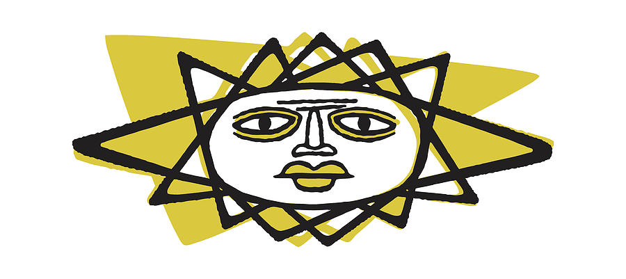 Summer Drawing - Sun with Face #2 by CSA Images