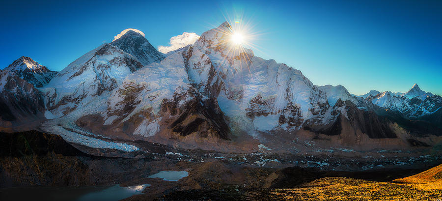 Sunrise On Everest Photograph by Owen Weber