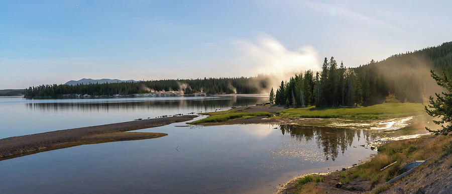 Sunrise Over Yellowstone Lake In Yellowstone National Park #2 Photograph by Alex Grichenko