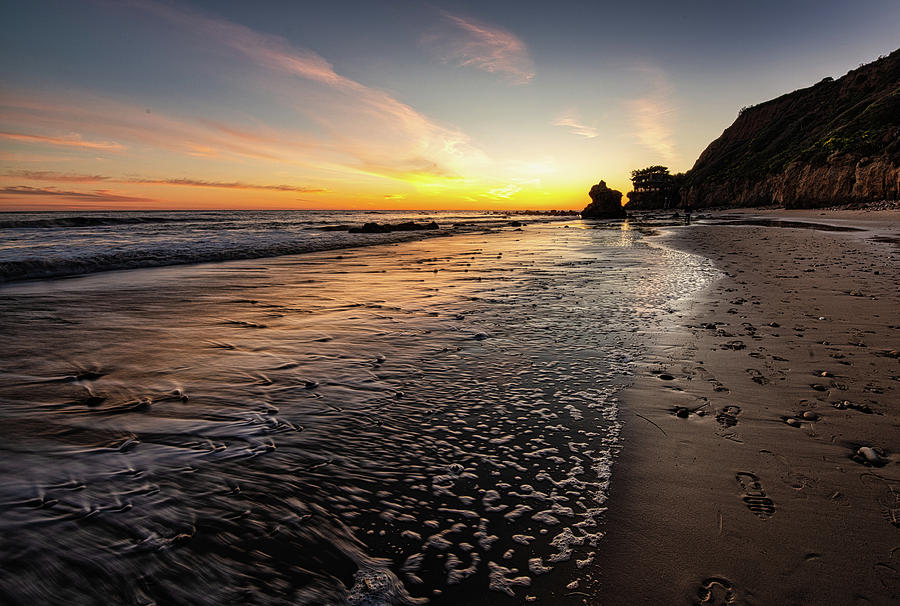 Sunset at El Matador Beach #2 Photograph by Dean Ginther