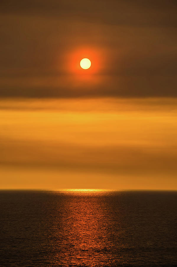 Sunset At Santa Monica Beach And Pier #2 Photograph by Alex Grichenko