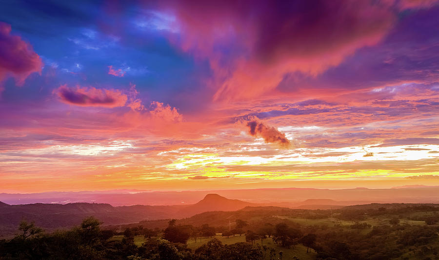 Sunset In Santa Rosa In Costa Rica Photograph