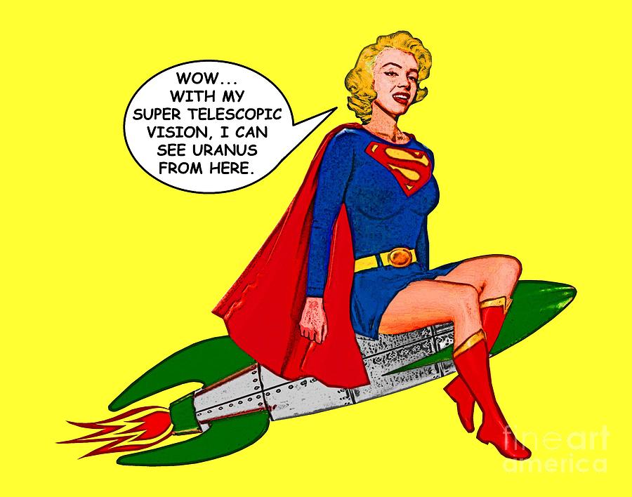 Supergirl Can See Uranus #2 Digital Art by David Caldevilla