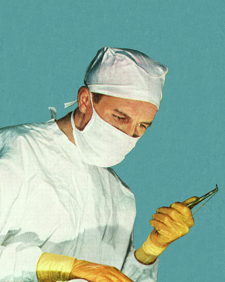 Vintage Drawing - Surgeon #2 by CSA Images