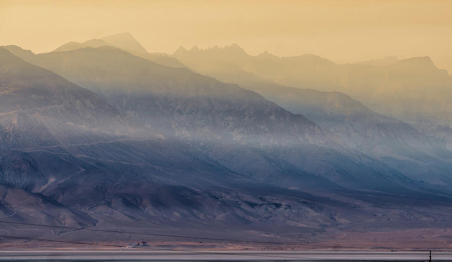 surreal Owens Lake at sunset in California Usa #2 Photograph by Alex Grichenko