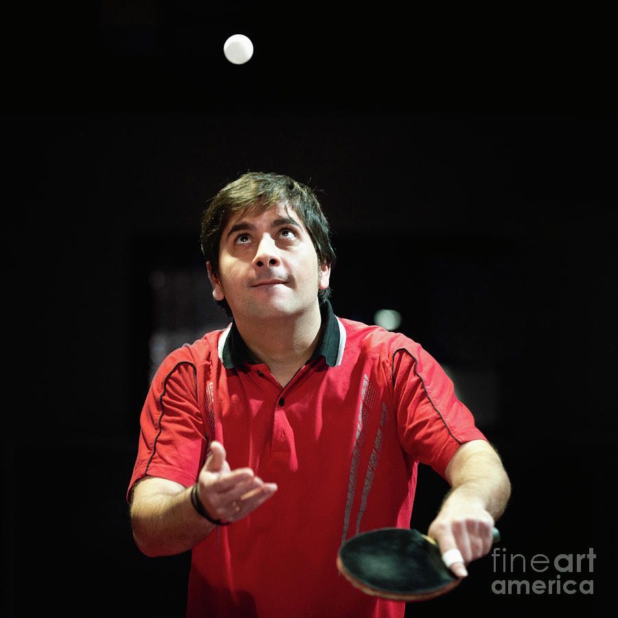 Tennis Photograph - Table Tennis Player #2 by Microgen Images/science Photo Library