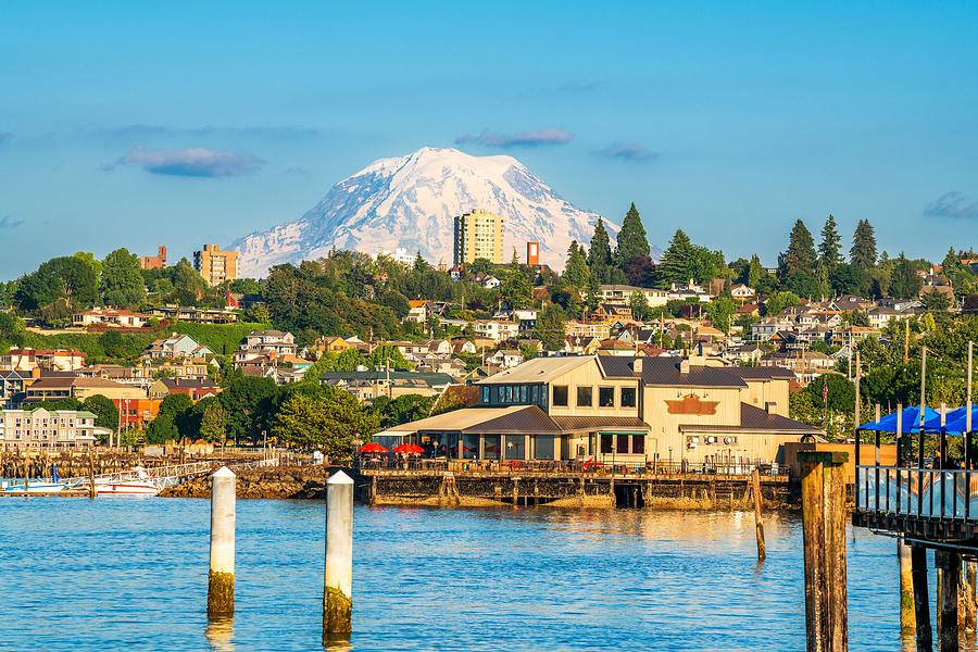 Tacoma Photograph - Tacoma, Washington, Usa With Mt #2 by Sean Pavone