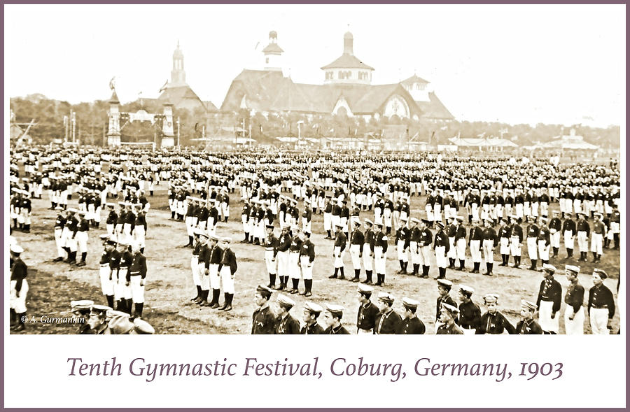 Tenth Gymnastic Festival, Coburg, Germany, 1903 #2 Photograph by A Macarthur Gurmankin