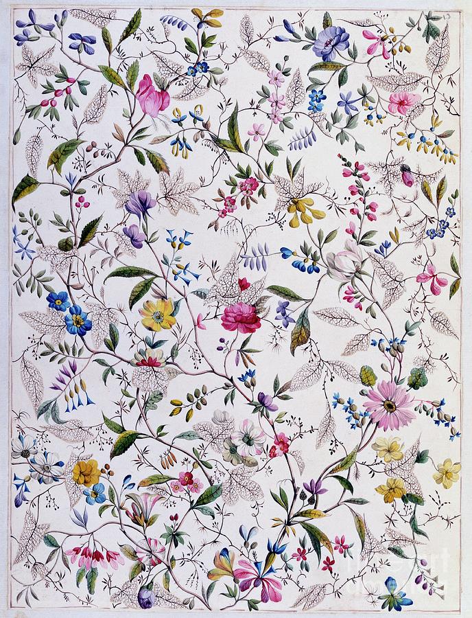Textile Design, C.1788-92 Painting by William Kilburn