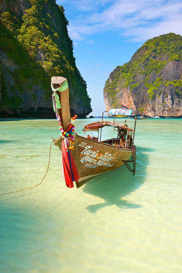 Thailand - Maya Bay Beach On Phi Phi Photograph by Jan Wlodarczyk ...