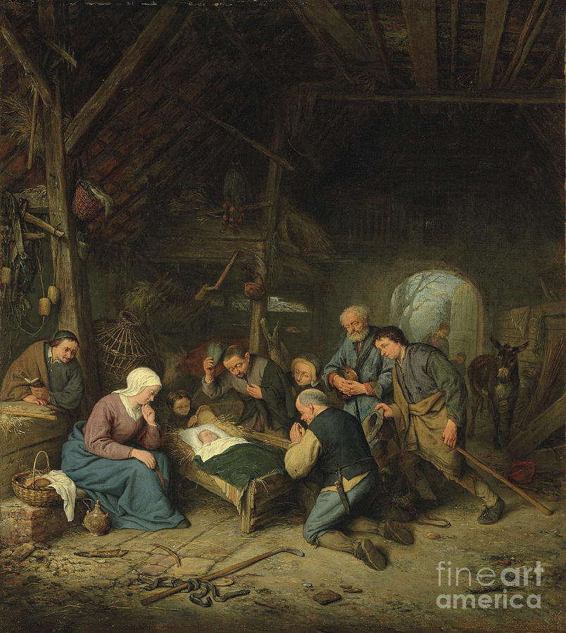 The Adoration Of The Shepherds #2 Drawing by Heritage Images