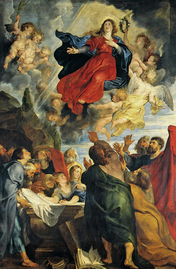Madonna Painting - The Assumption of the Virgin Mary #2 by Peter Paul Rubens