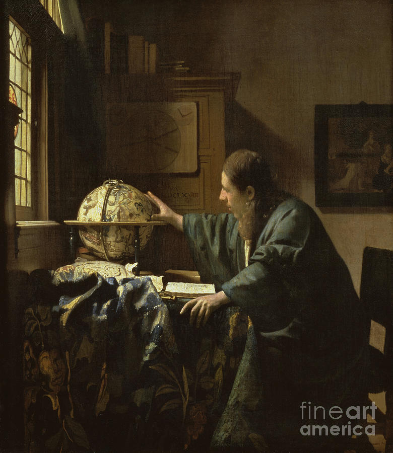 Jan Vermeer Painting - The Astronomer  AKG325775 by Jan Vermeer