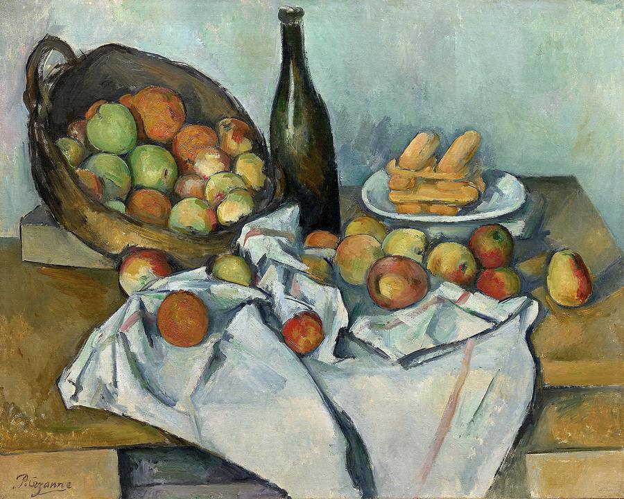 The Basket Of Apples Painting by Paul Cezanne