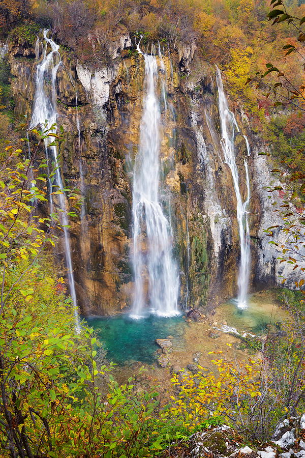 Landscape Photograph - The Big Waterfall, Veliki Slap #2 by Jan Wlodarczyk