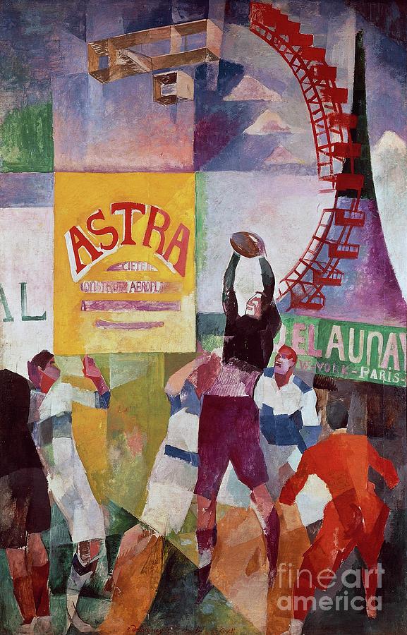 Robert Delaunay Painting - The Cardiff Team by Robert Delaunay