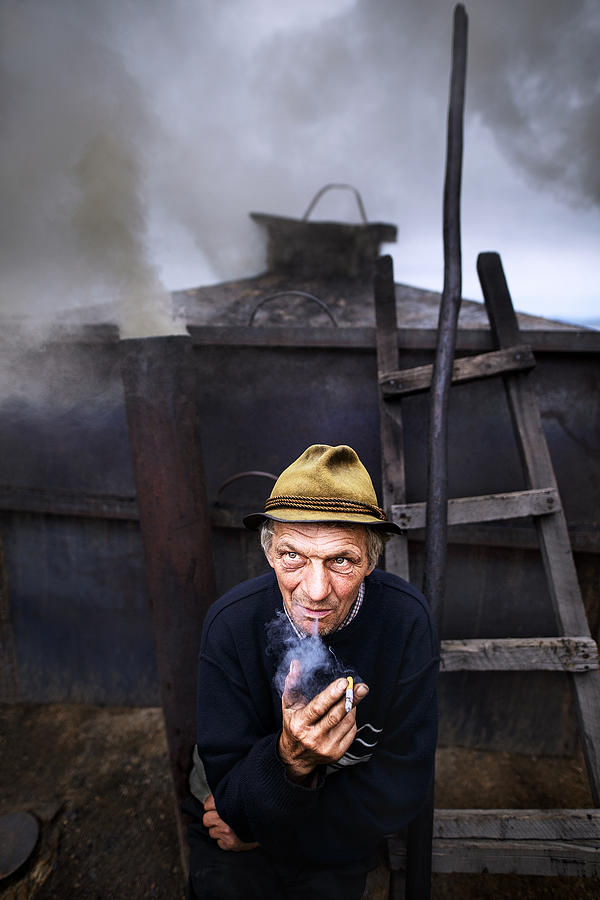 Portrait Photograph - The Charcoal Master #2 by Sorin Onisor