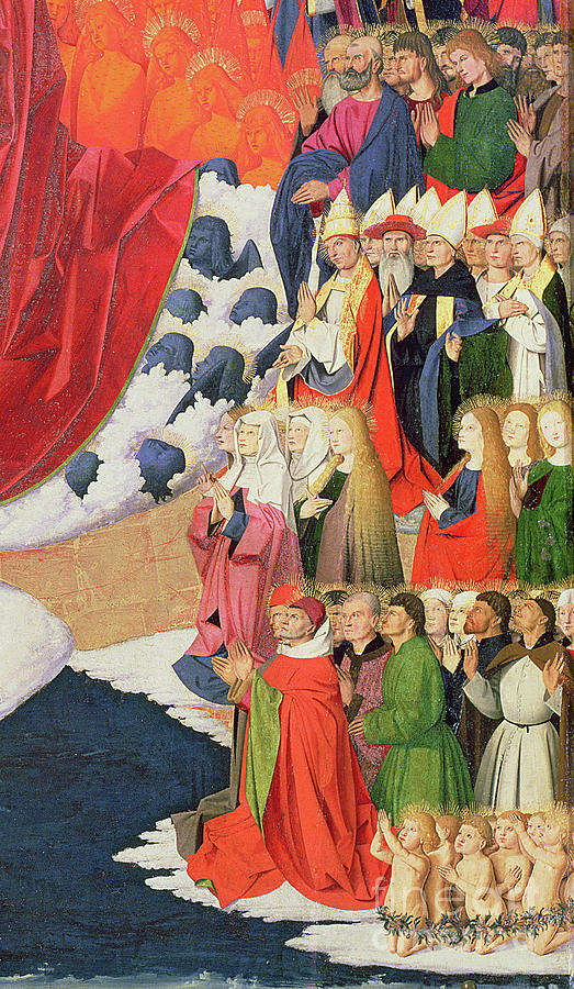 The Coronation Of The Virgin, Completed 1454 Painting by Enguerrand ...