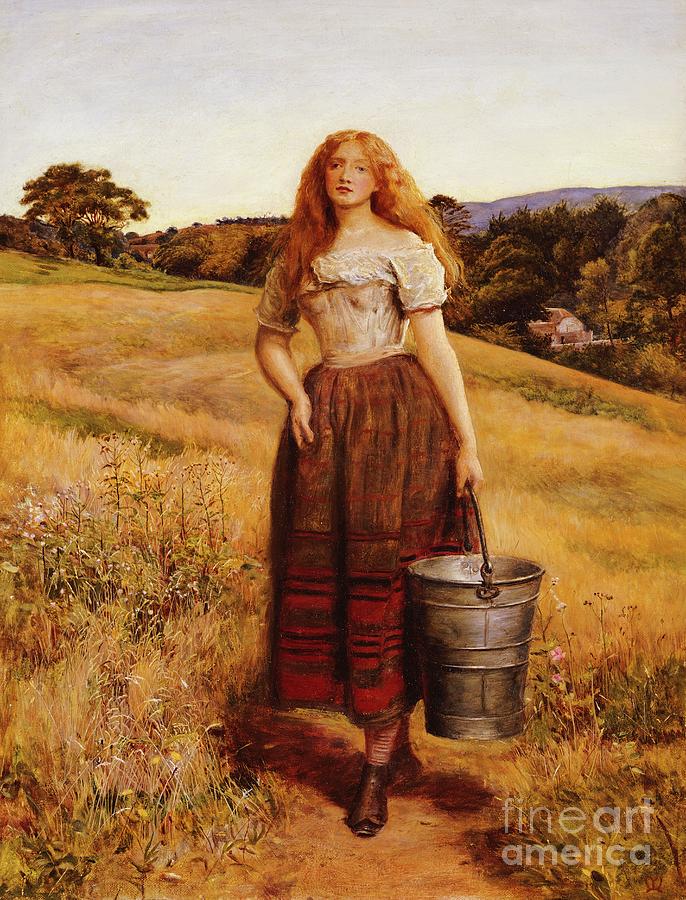 John Everett Millais Painting - The Farmers Daughter by John Everett Millais