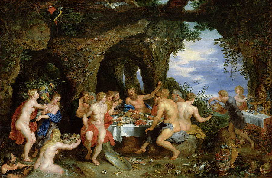 Greek Painting - The Feast of Achelous #2 by Peter Paul Rubens