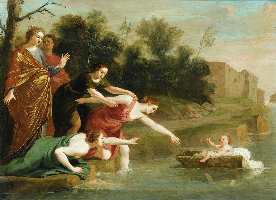 The Finding Of Moses Painting by Jacques Stella | Pixels