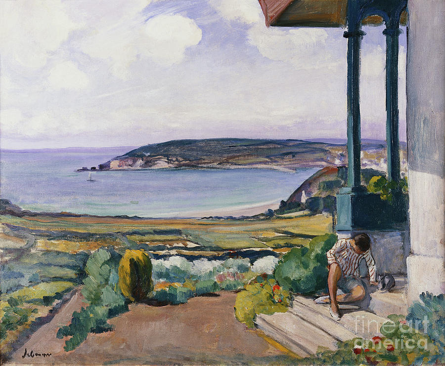 The Garden On The Morgat Bay Painting by Henri Lebasque