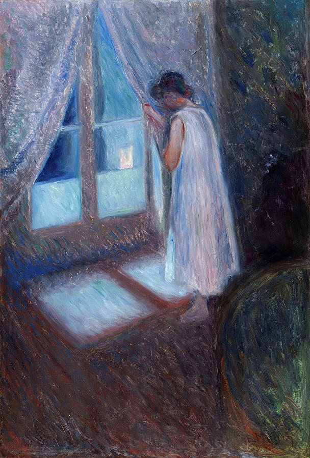 Edvard Munch Painting - The Girl By The Window #2 by Mountain Dreams