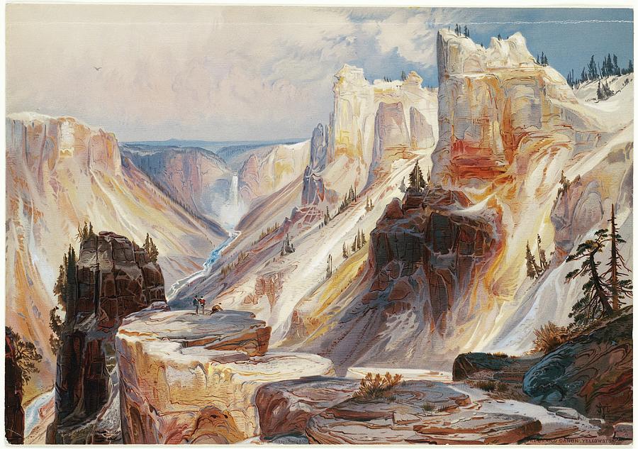Thomas Moran Painting - The Grand Canyon, Yellowstone by Thomas Moran