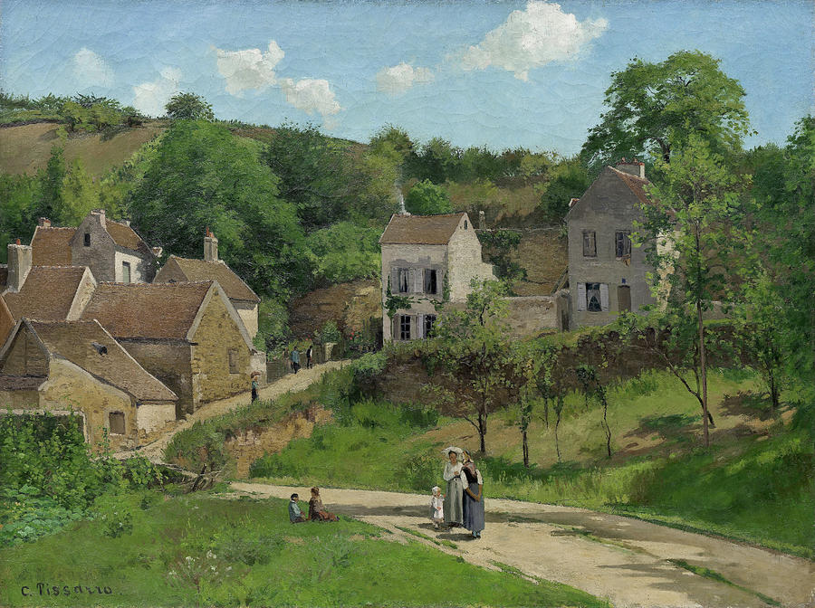 Camille Pissarro Painting - The Hermitage at Pontoise #2 by Camille Pissarro