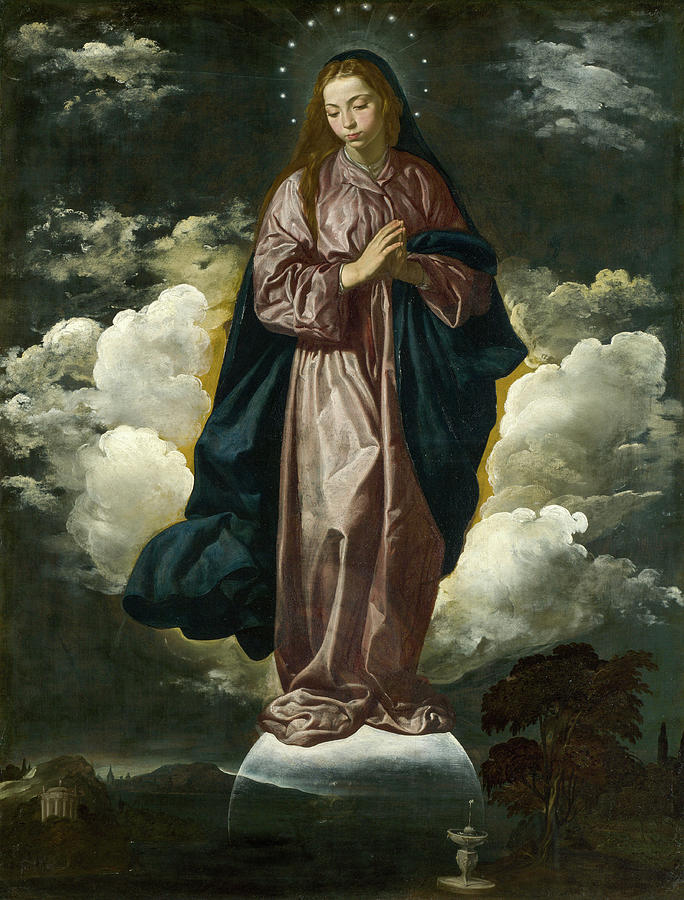 Madonna Painting - The Immaculate Conception #2 by Diego Velazquez