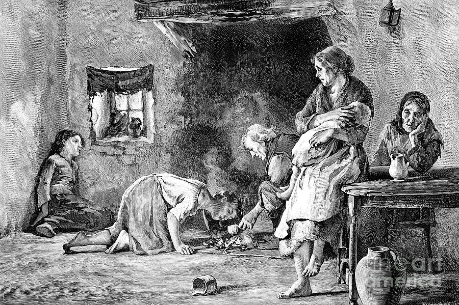 The Irish Famine, 18451849, 1900 Drawing by Print Collector Fine Art