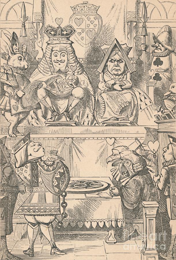 The King And Queen Of Hearts In Court by Print Collector