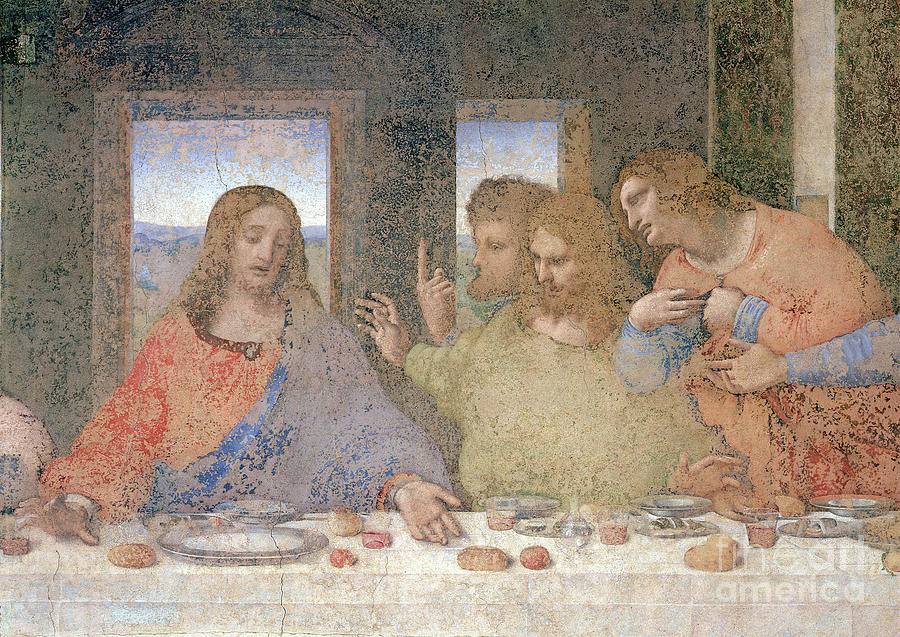 The Last Supper, 1495-97 Painting by Leonardo Da Vinci