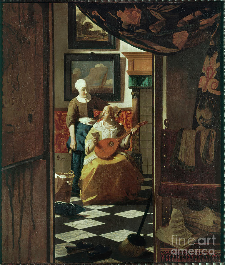 The Love Letter Painting By Jan Vermeer