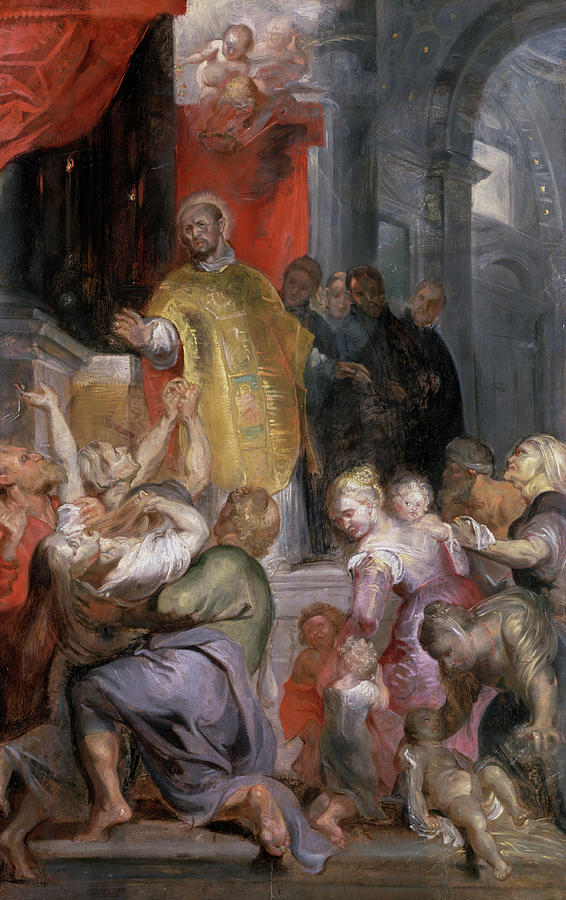 The Miracles Of Saint Ignatius Of Loyola Painting by Peter