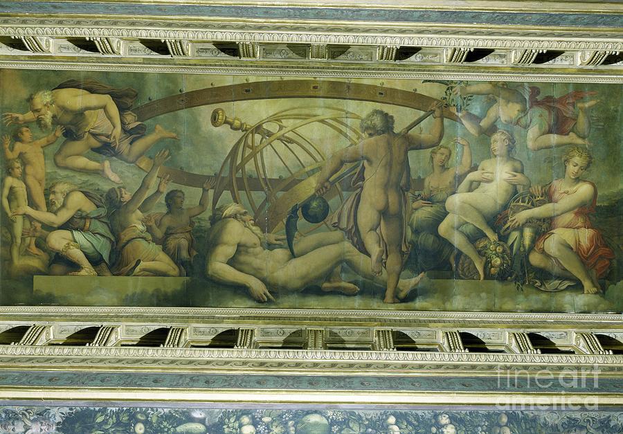 The Mutilation Of Uranus By Saturn Painting by Giorgio Vasari